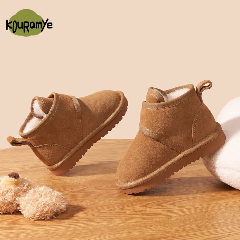 新款舒适休闲加绒加厚保暖棉靴女款时尚百搭儿童雪地靴主图