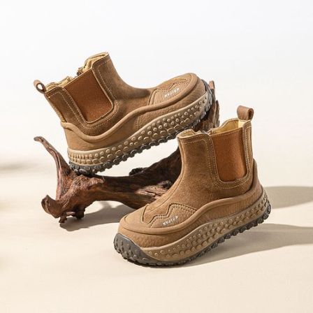 男童雪地靴2025新款中大童秋冬新款百搭便捷棉靴一脚蹬保暖防寒靴