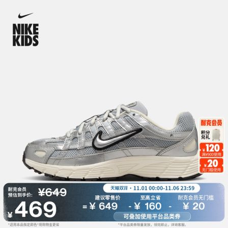耐克大童透气轻便运动鞋冬季男女童缓震时尚NIKE P-6000 HV5064