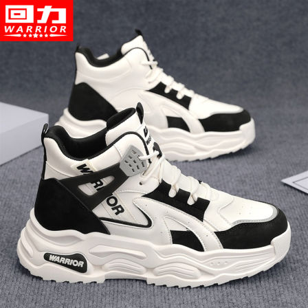 回力高帮男鞋秋冬新款青少年学生跑步篮球运动休闲厚底增高老爹鞋