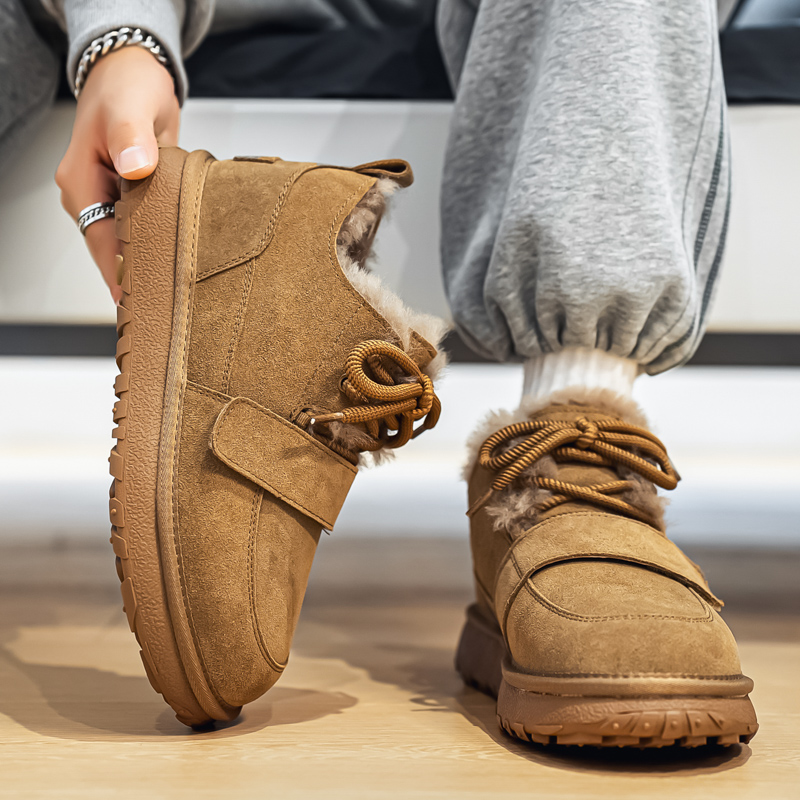 桑坡厚底防滑雪地靴男士冬季加绒加厚保暖东北防寒零下40°大棉鞋主图