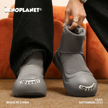 OKKO2025冬季新款防水防寒厚底雪地靴男鞋休闲加厚加绒棉鞋雪地靴