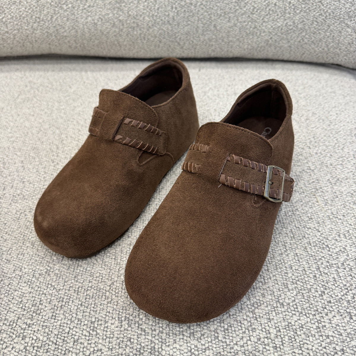 【茜茜家实体女装】特价~29015秋冬复古百搭乐福鞋增高厚底勃肯鞋主图