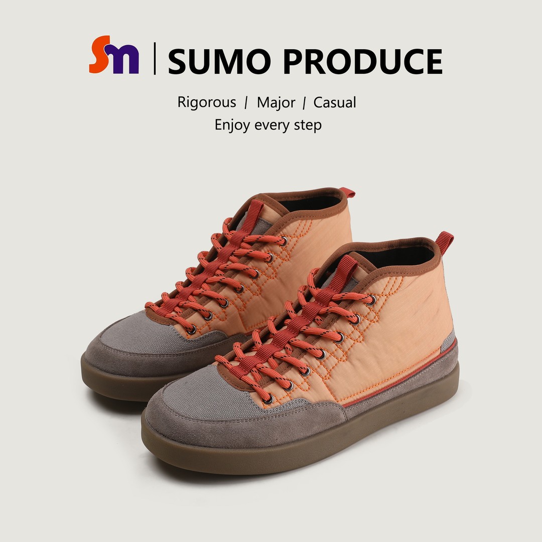 素陌秋冬新款高帮休闲鞋百搭复古时尚厚底板鞋加棉保暖女鞋9857主图