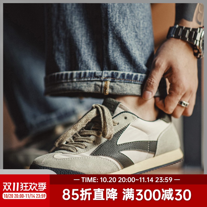马登男鞋复古慢跑鞋休闲运动慢跑华夫阿甘鞋厚底德训鞋男主图
