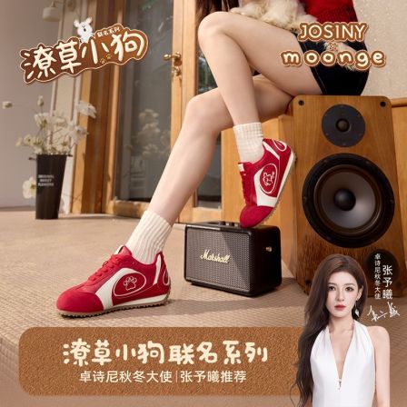 【潦草小狗】卓诗尼休闲运动鞋女2025秋季上新低帮系带软底舒适女鞋