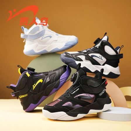 贵人鸟童鞋冬季儿童鞋防水皮面男童运动鞋小孩加绒棉鞋女童秋冬款