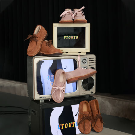 utouto大耳象女童英伦风反绒皮鞋2025冬季新款宝儿百搭防滑鞋子