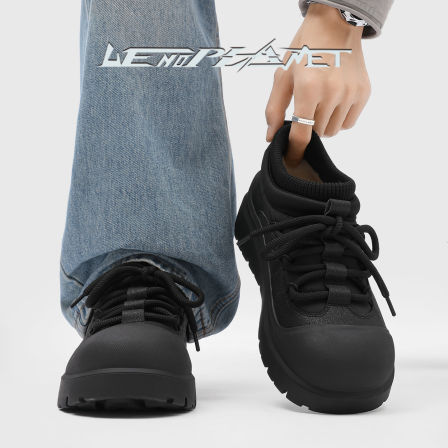 上野行星雪地靴冬季小众简约保暖面包鞋男女百搭加绒御寒厚底棉鞋