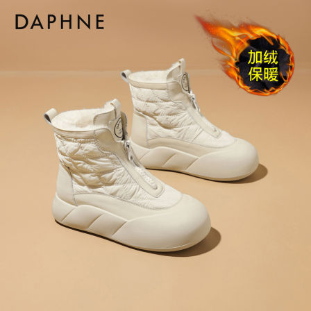 达芙妮东北雪地靴女款2025新款冬季保暖加厚加绒防水防滑厚底棉鞋