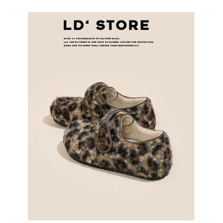 内增高加绒勃肯毛毛鞋女冬季新款魔术贴休闲鞋保暖羊羔毛雪地棉鞋