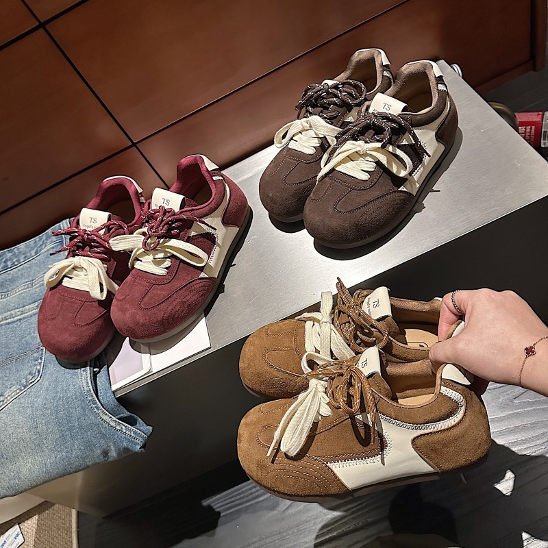 TS休闲鞋2025秋季新款学院风百搭系带低帮板鞋MTX57827-【云】-X主图
