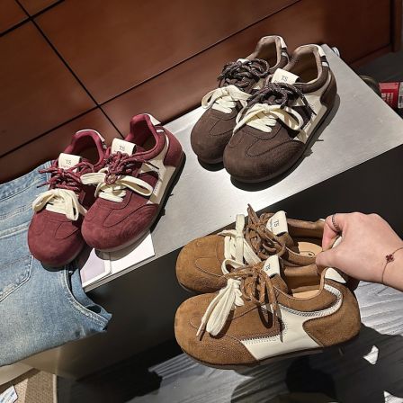 TS休闲鞋2025秋季新款学院风百搭系带低帮板鞋MTX57827-【云】-X