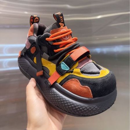 苹果橙~大头胖头超轻底秋冬新款低帮女鞋