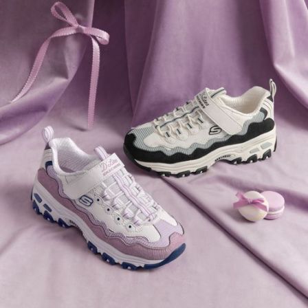 【丝绒熊】斯凯奇儿童童鞋秋冬复古猫鞋男女童老爹鞋运动鞋303951L