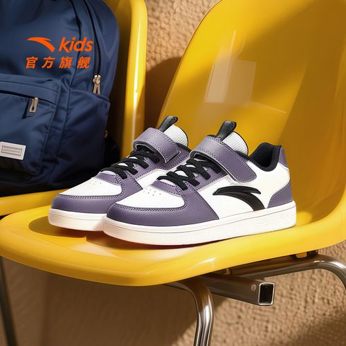 安踏儿童男女童板鞋2025新款上新舒适防滑耐磨青少年经典百搭板鞋主图