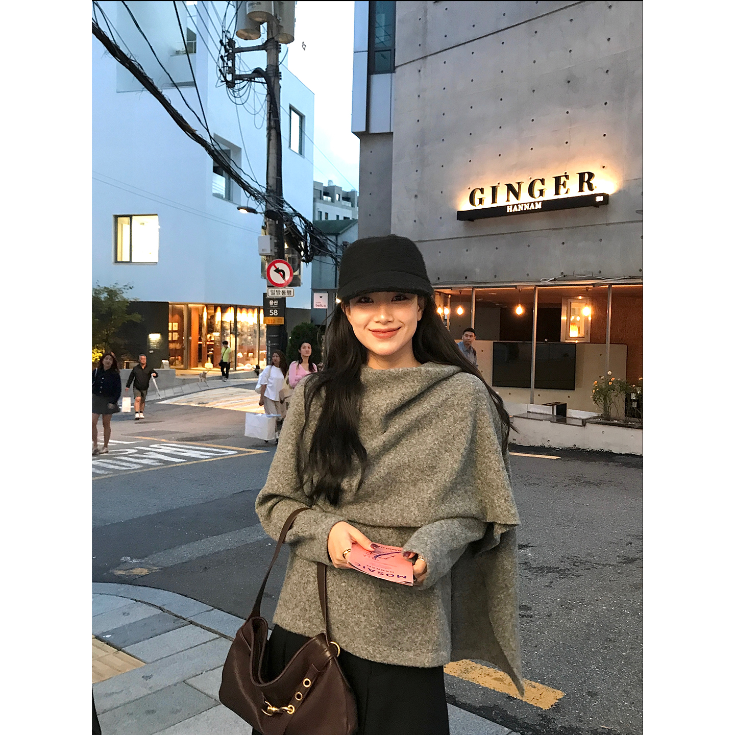 DaqianwithU 大用量！羊毛披肩假两件毛衣女小众圆领宽松冬季上衣主图