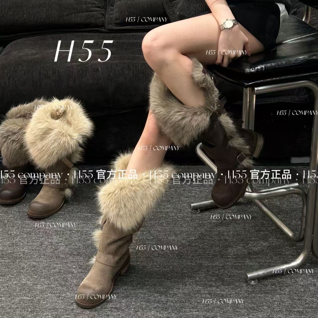 H55女鞋乌托邦时髦百搭长靴新款气质骑士靴长筒靴两穿45-2993【N】主图