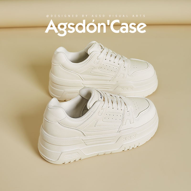 【奥古狮登】小白鞋厚底增高6CM休闲板鞋P151114AA主图