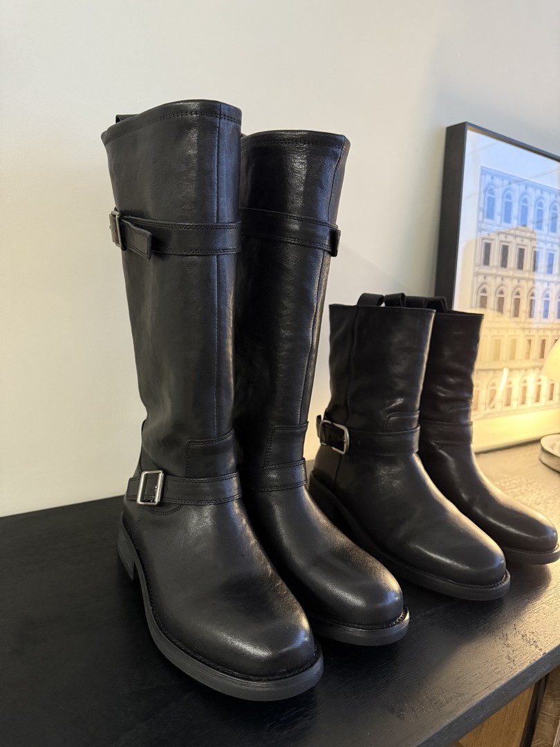 miss muzi“本命战靴”进口植鞣羊皮/头层头皮～高定版真皮短靴/长靴主图