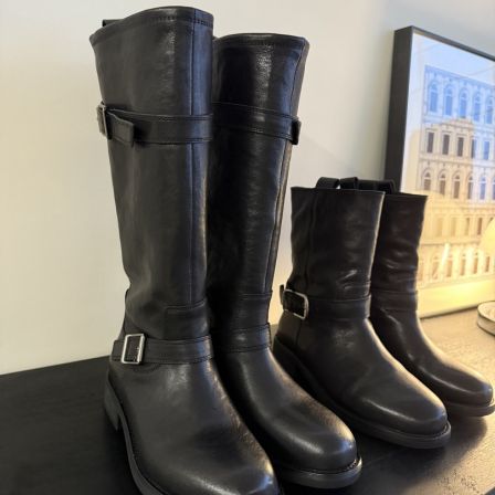 miss muzi“本命战靴”进口植鞣羊皮/头层头皮～高定版真皮短靴/长靴