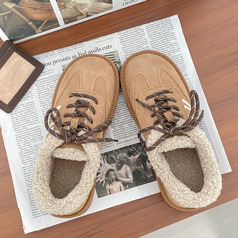 【法儿】刺绣毛茸休闲鞋DM510X031主图