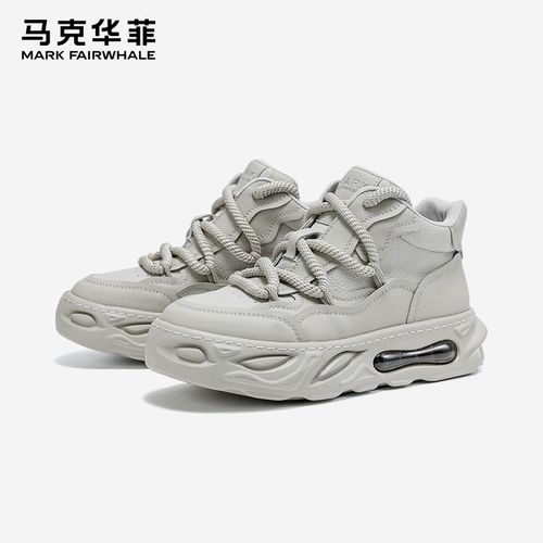 马克华菲加绒增高男鞋2025新款潮流运动鞋男士板鞋潮鞋加厚板鞋子主图