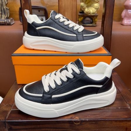 2025秋冬季爆款男士板鞋时尚百搭轻便舒适防滑厚底增高男款小白鞋