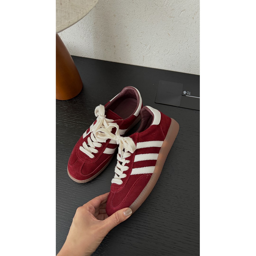 苏安家｜“限定红德”超有氛围感真皮红色德训鞋鞋型脚感皮料全改良主图