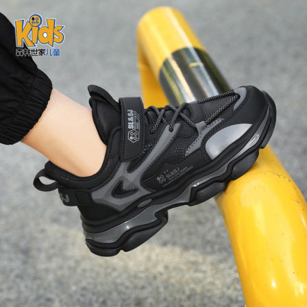 森林世家童鞋男童2025新款秋冬大童男孩皮面防水秋季儿童运动鞋子