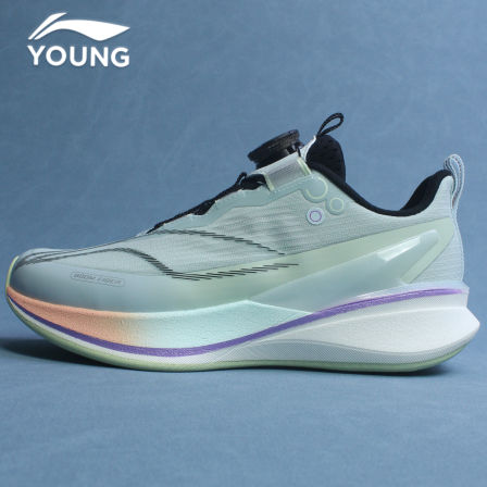 李宁男女童鞋2025春秋款中大童赤兔8pro䨻旋钮透气减震儿童跑步鞋