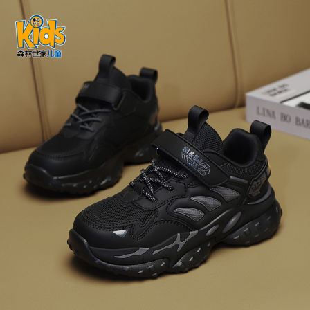 森林世家童鞋男童运动鞋秋冬款2025新款秋季皮面儿童女童老爹鞋子