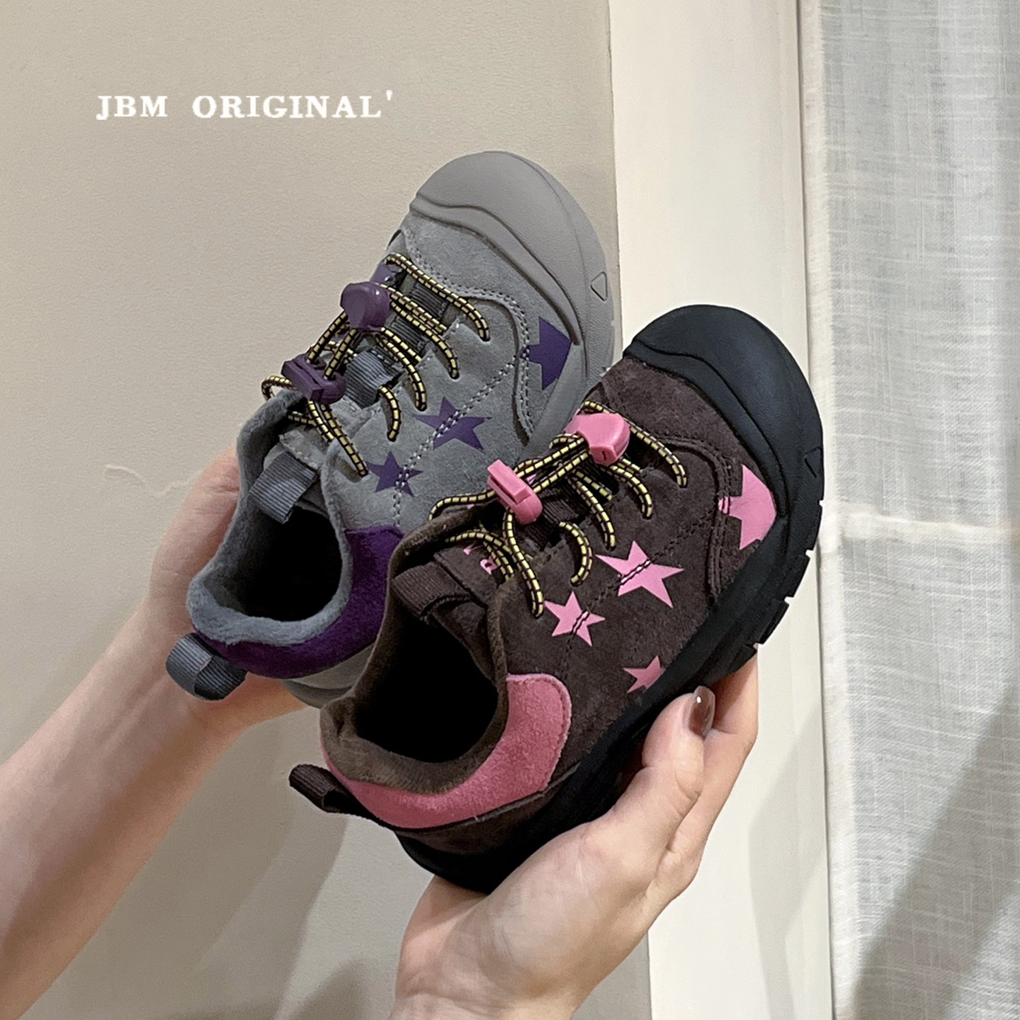 JBM 女童秋冬新款山系户外加绒溯溪鞋儿童涉水鞋棉鞋男童运动鞋主图