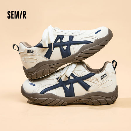Semir女鞋德训鞋女款2025秋冬季新款小白鞋厚底休闲运动阿甘板鞋