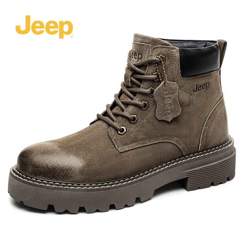jeep吉普男鞋复古马丁靴男款2025新款冬季男士靴子大黄靴工装男靴主图