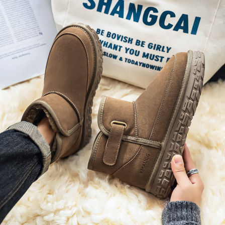 雪地靴男款2025冬季加绒加厚保暖轮胎底防滑户外防水抗寒面包棉鞋