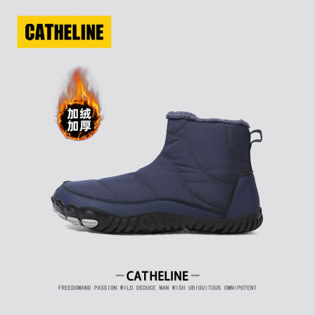 美国CATheline雪地靴男款冬季户外大码加绒加厚情侣高帮防滑棉鞋