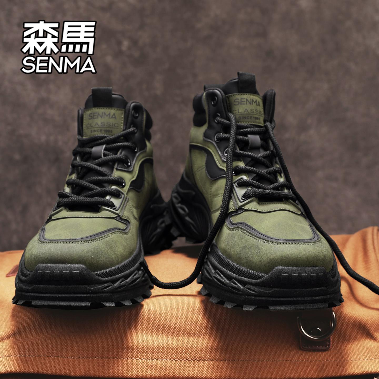 森马高帮男鞋秋冬季户外防滑耐磨工装马丁靴男士休闲登山运动潮鞋主图