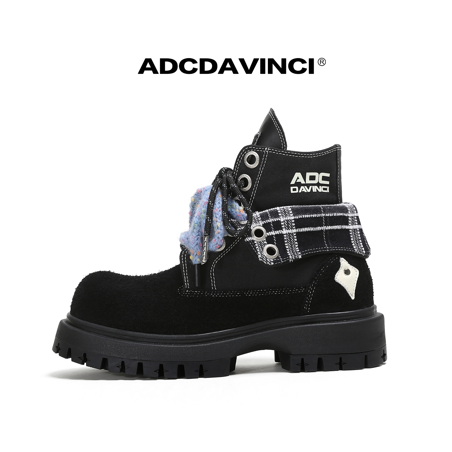 冯建宇同款 ADC达芬奇 ADCDAVINCI 星尘系列翻领大黄靴男女马丁靴主图