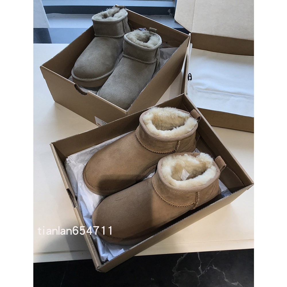 厚实暖和~巨火的小暖炉！羊皮毛一体加绒保暖短筒靴纯羊毛雪地靴主图