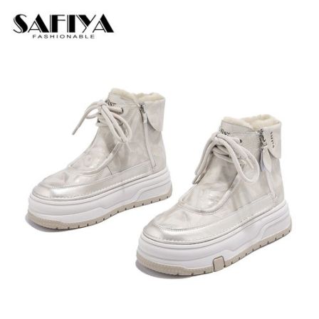 索菲娅Safiya2025冬季新款时尚舒适百搭加绒保暖雪地靴SFD4118B64