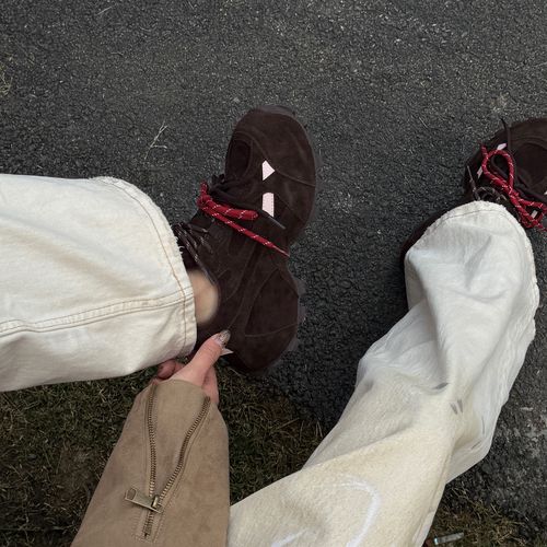 小发喵「奢感复古厚底拼接设计老爹鞋｜潮酷高街摩登型格标杆」99主图