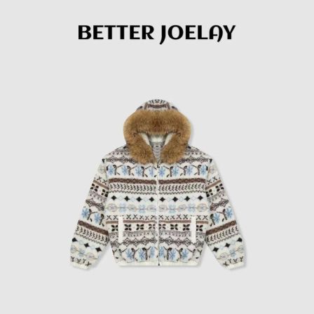 BETTER JOELAY-【纹趣花调】时尚棉服保暖休闲通勤GG0382