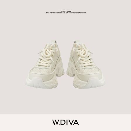 W.Diva【云步】松弛感纳帕小牛皮厚底增高老爹鞋休闲鞋50X073328