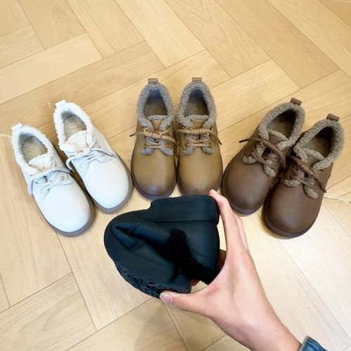 秋冬季新款加绒系带休闲女士鞋流光风时尚软底久穿不累脚保暖女鞋主图