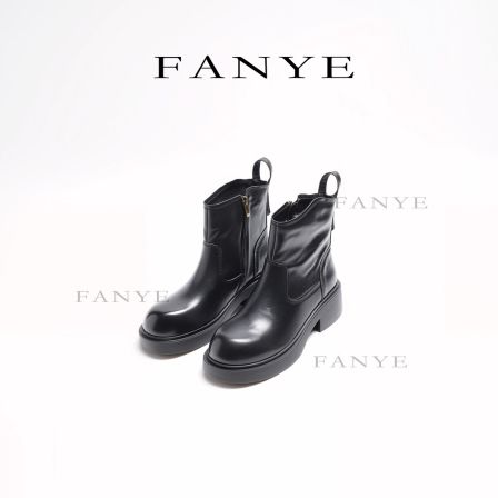 FANYE 2025冬季新款极简风牛皮马丁靴
