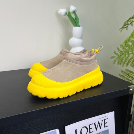 一博同款【厚底4cm】羊皮毛一体雪地靴防滑冬季加厚加绒保暖厚底