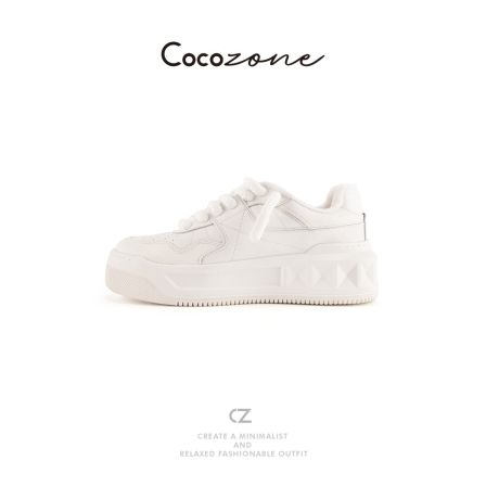 COCO ZONE 刘 一一 质感皮革纯色系带休闲鞋 CD2A2829