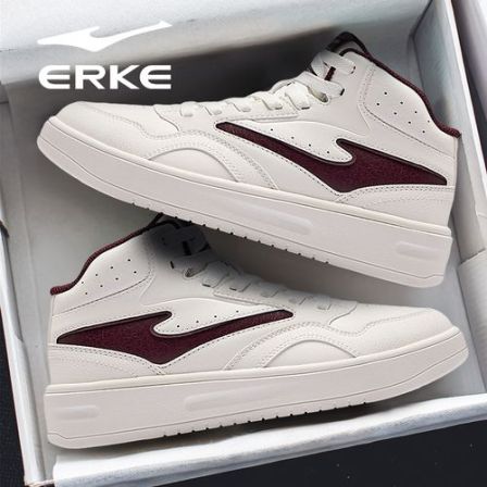 融雪鸿星尔克板鞋男鞋冬季新款厚底鞋子学生休闲情侣鞋高帮运动鞋