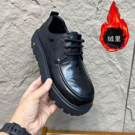 【头层牛皮】st5393新款休闲皮鞋轻便软底舒适增高鞋时尚百搭男鞋